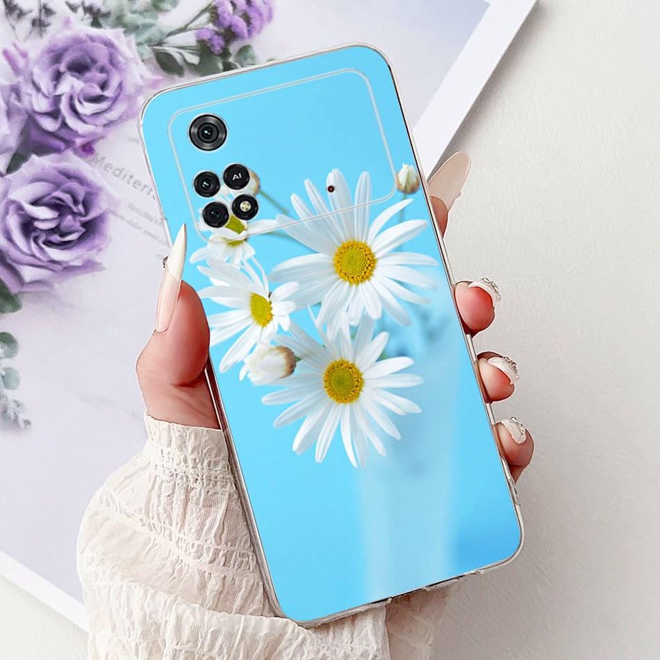 For Xiaomi Poco M4 Pro Elegant Floral Butterfly Phone Case For Xiaomi Poco M4 5G PocoM4 Pro 5G 4G Soft Silicone TPU Cases