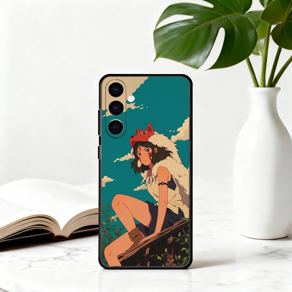 M-Mononoke H-Hime San-MHS Phone Case Black Silicone Soft For Samsung Galaxy A73,A72,A71,A70,A53,A52,A51