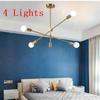 4/6 lámpák Nordic lámpa Vintage csillár világítás Edison világítótest, fényes függesztett lámpák rézbevonatú festék mennyezeti lámpa függőlámpa