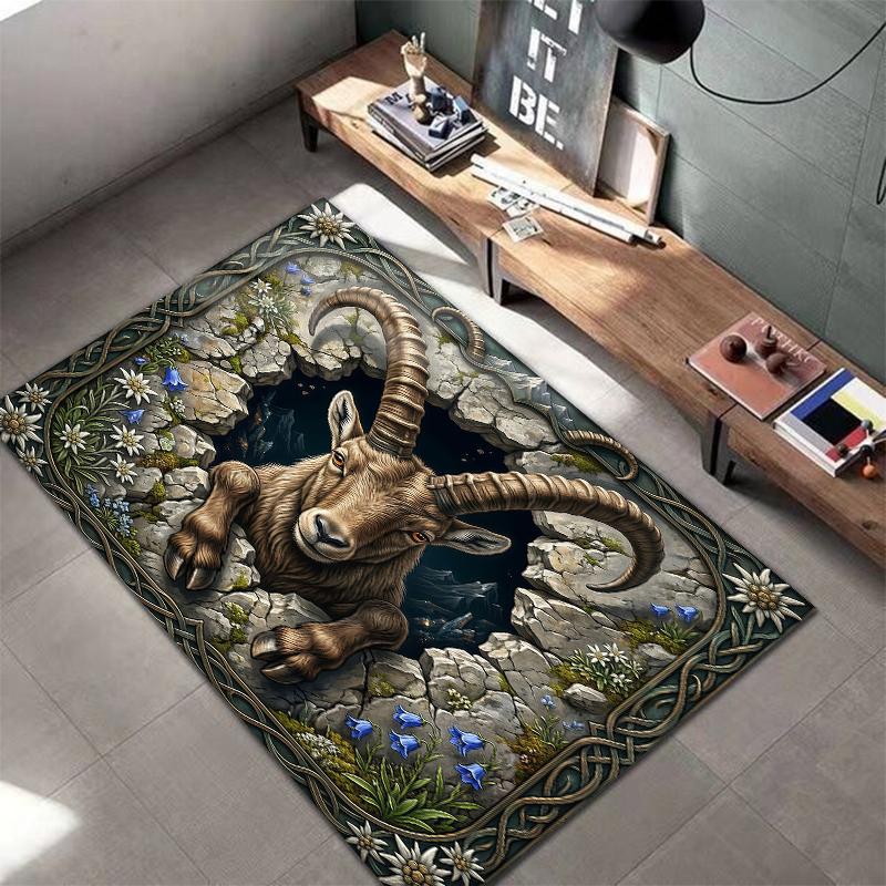 Animal drilling Kapibala Carpet Rug for Living Room Bedroom Home Sofa Decoration,Kids play Non-slip Floor Mat