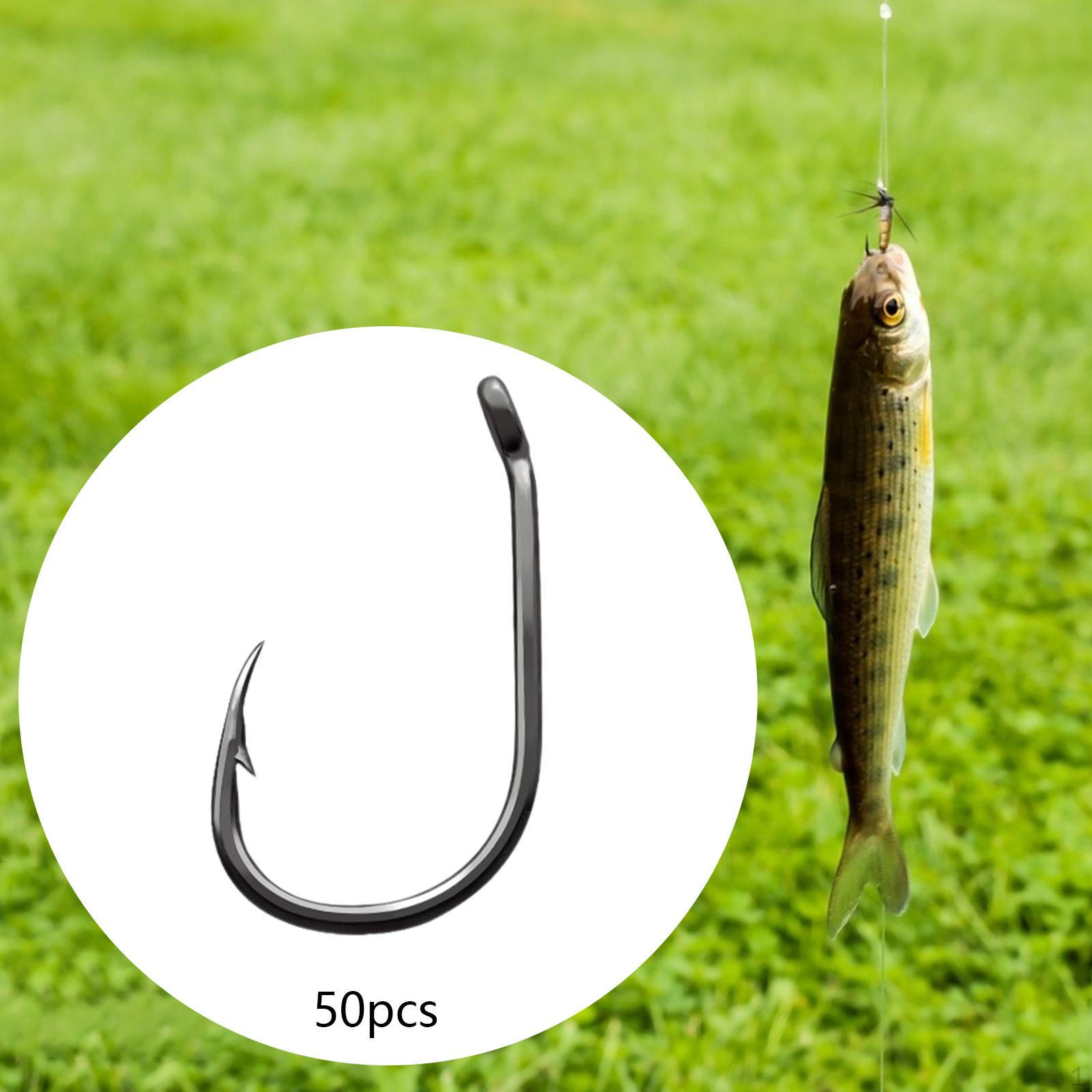 

50Pcs Barbed Fly Fishing Hooks for Dry Accessories Tools Tying Saltwater 12.1mmx21.2mm