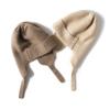 Cashmere Autumn and Winter New Style Women's High End Solid Color Knitted Outdoor Ear Protection Warm Fashion Heavy Plain Hat