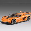 1:24 Jesko Alloy Sports car Model Diecasts Metal Racing Car Model High Simulation Sound Light Pull Back Kid Toy Birthday Gift Co