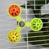 Birds Spinner Rattle Toy Interactive Spinner Parrot Toy Wheel Chewing Exercise Cockatiel Birdcage Enrichment Toy