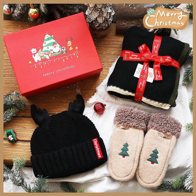 Three Dolphins Christmas Hat, Scarf & Gloves 3-Piece Gift Set