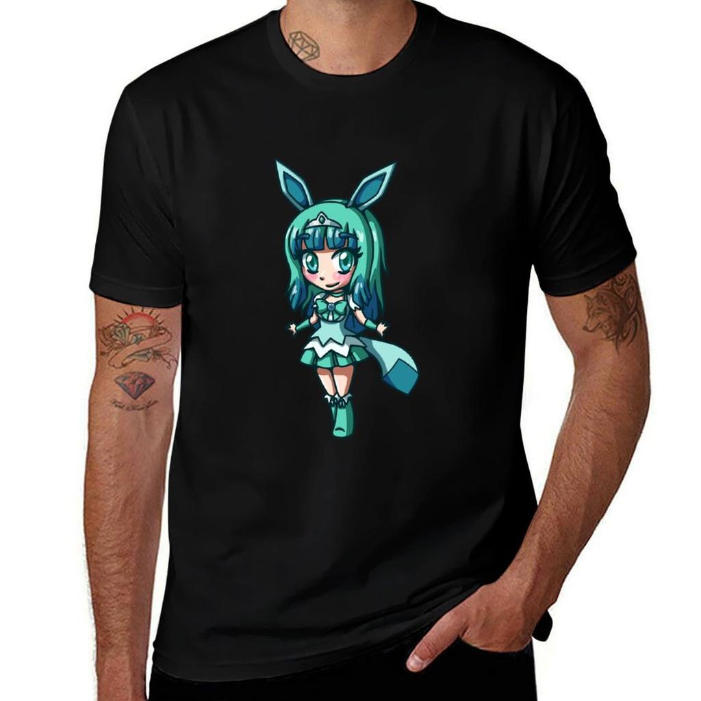 Ice Elf Chibi Men's T-Shirt, Magical Comfortable Loose Short-Sleeve Crew Neck Top