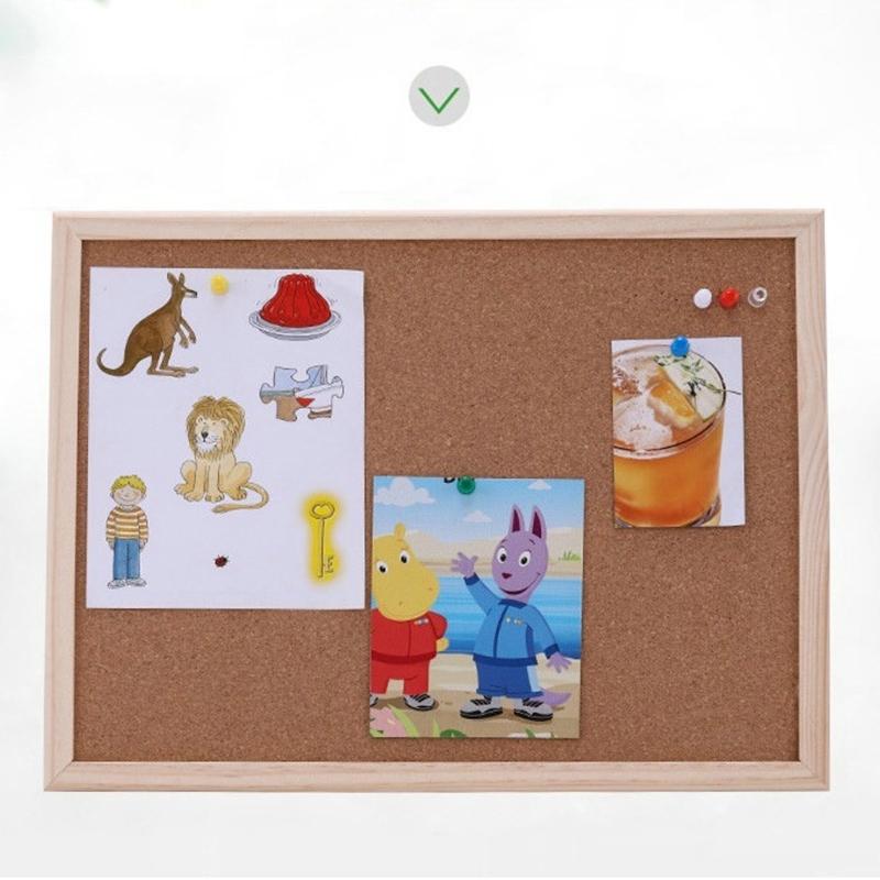 Cork Board Wood Framed Corkboard Decorative Hanging Pin Board for School Office Bulletin Board and Decorative Display
