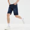 Septwolves Men's High-Elastic Straight-Leg Washed Denim Shorts