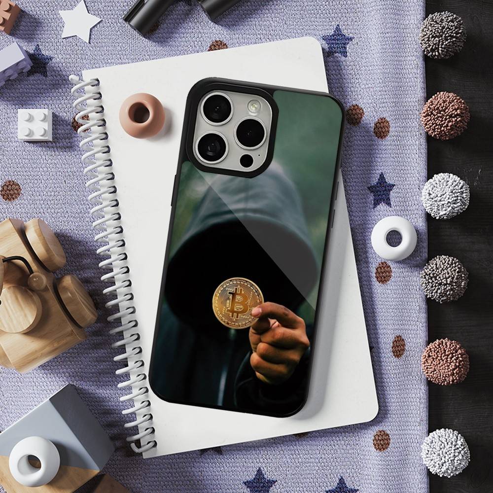 

Digital Art Bitcoin Case For iPhone 13,15,17,14,Pro,Max,For Magsafe,Plus,12,11,16,Mini,Magnetic Wireless Charging iPhone17Promax