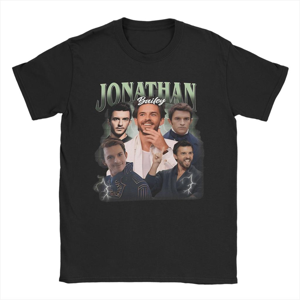 Vintage Pop English Jonathan Bailey Actor TShirt for Men Women Cotton T Shirts Short Sleeve Tee Shirt Plus Size Clothing
