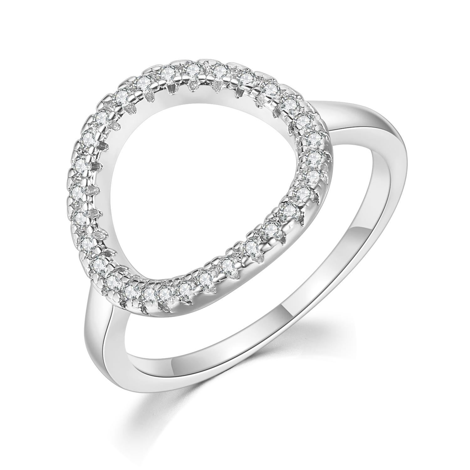 

ZHOUYANG Ring For Women Summer Circle Personality Sweet Gift Rose Gold Color All Size Fashion Jewelry R843 R844 12