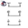 F136 Titanium Alloy Straight Bar Nose Ring Earring with External Thread Screw-in Design (G23 Grade)