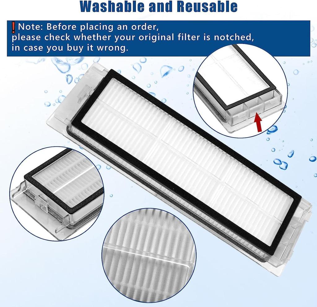 For Roborock S5 S50 S51 S55 S6 S60 S6 Pure Vacuum Cleaner Accessories HEPA Filter Mop Cloth Side Main Brush Spare Parts
