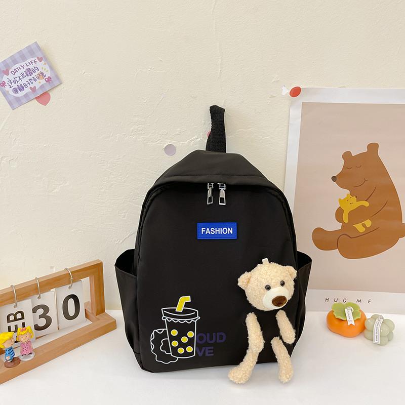 Childrens Cartoon Bear Backpack With Breathable Nylon And Cushioned Straps For School Use