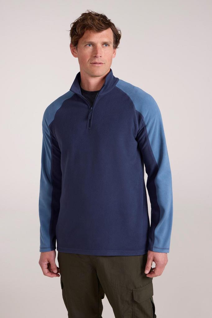 Mountain Warehouse Ανδρική Μπλούζα Φλις Ashbourne II με Μισό Φερμουάρ
