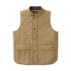Replica Quilted Cotton Vest for Men American Retro Casual Solid Color Stand Collar Diamond Pure Cotton Work Vest Jacket