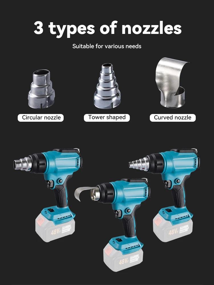 Cordless Hot Air Tool For 18V 20V BL1830 Battery 350W Rated 990°F Hot Air Tool Kit With LED Display