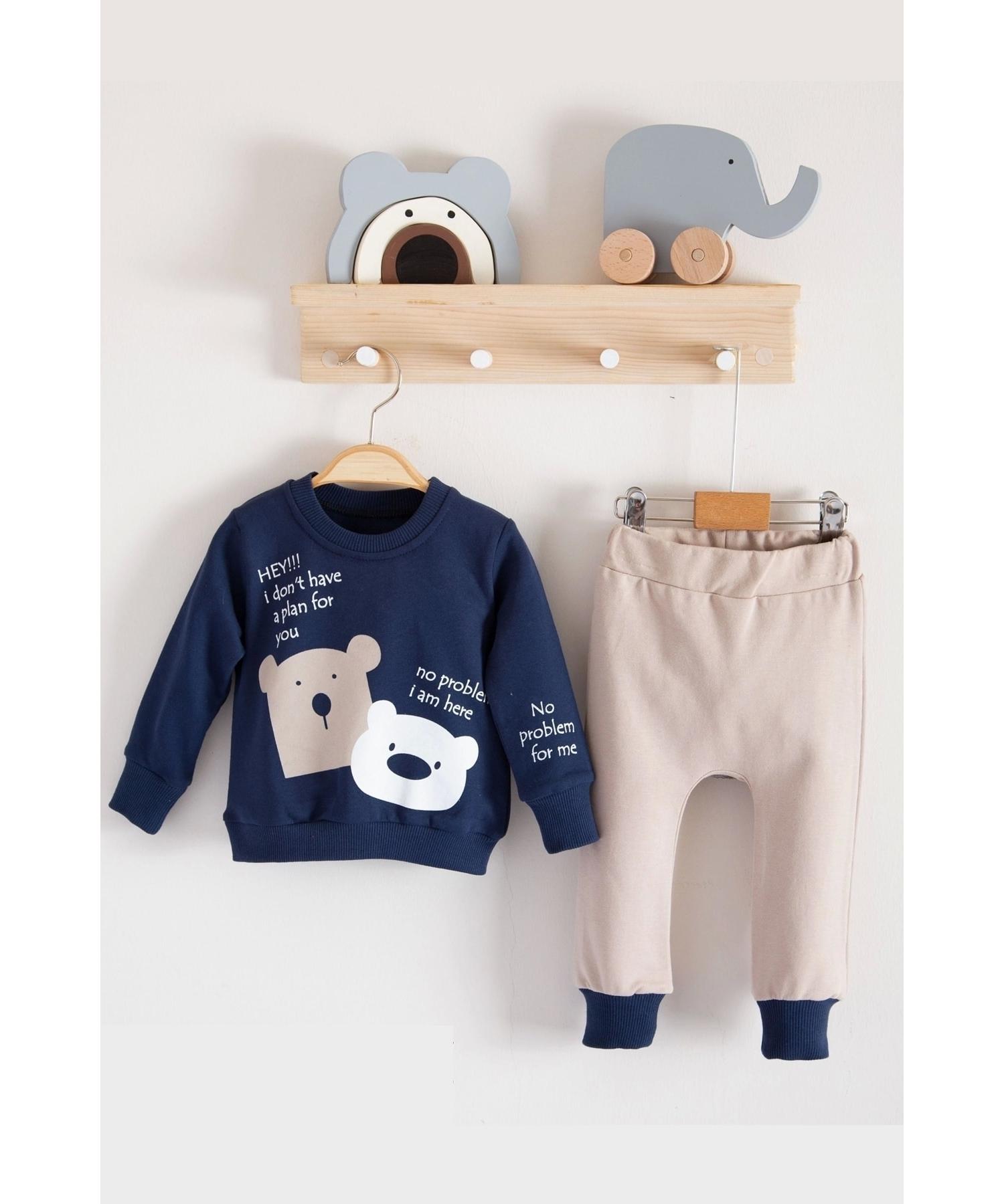 

Комплект из 2 предметов для мальчика с рисунком медвежонка No Issue