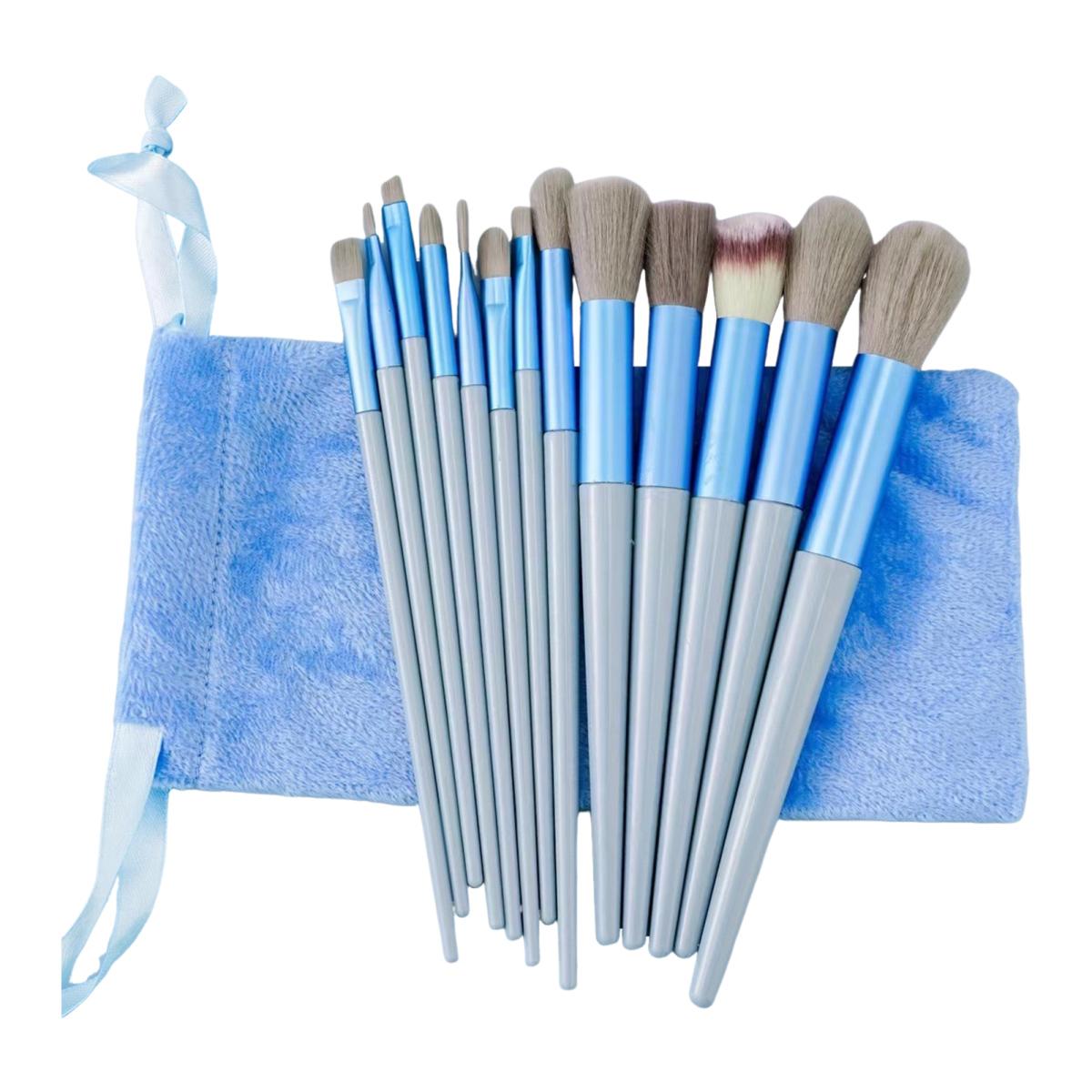 

Набір кистей для макіяжу, 13 шт./комплект. Портативна професійна основа. Розсипчаста пудра. Рум’яна. Тіні для повік. Коректор. Губи. Інструменти для змішування брів. синій