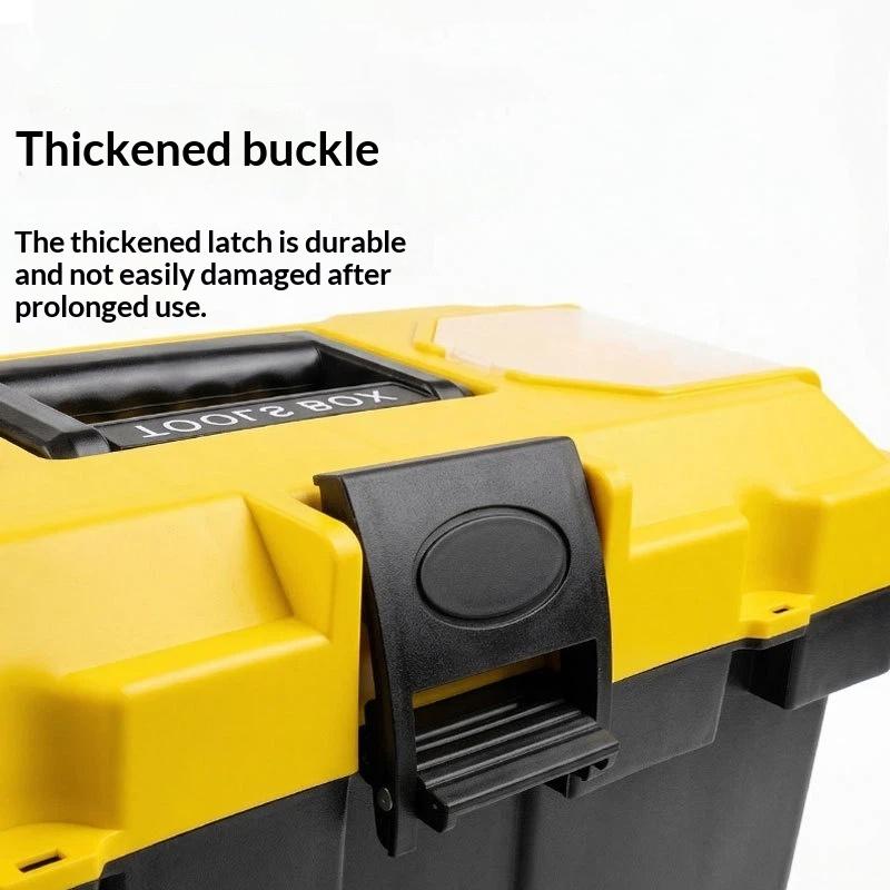 1Pc Plastic Tool Box 12/14 Inches Transparent Compartment Lightweight Small Parts Storage Holder for Hardware Organization