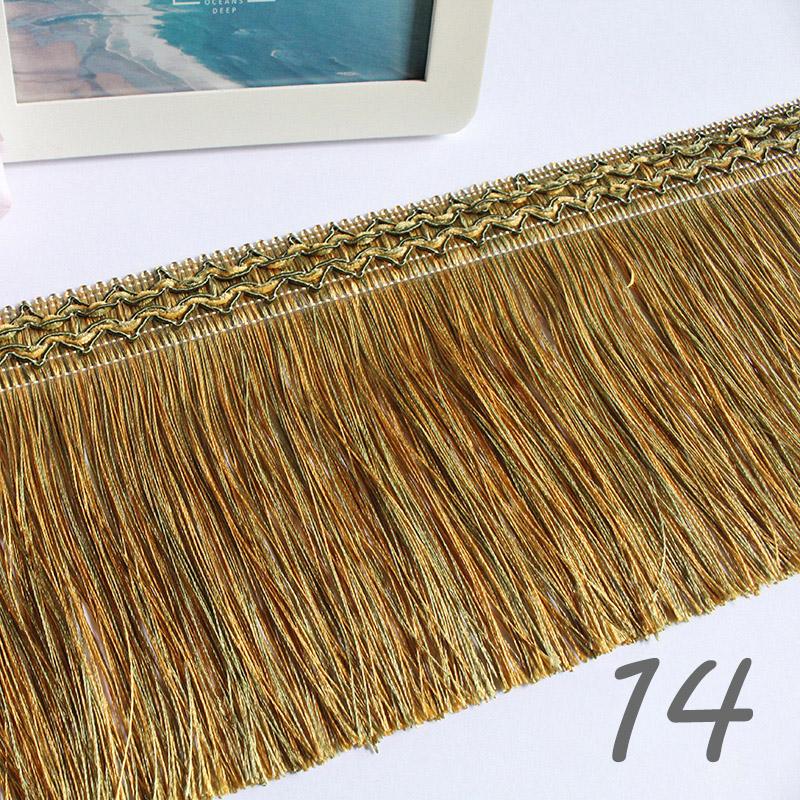 12M Fringed Lace Handmade 16cm Wide Polyester Tablecloth Pillow Trim Tassel Diy Stage Garment Curtain Sewing Accessories