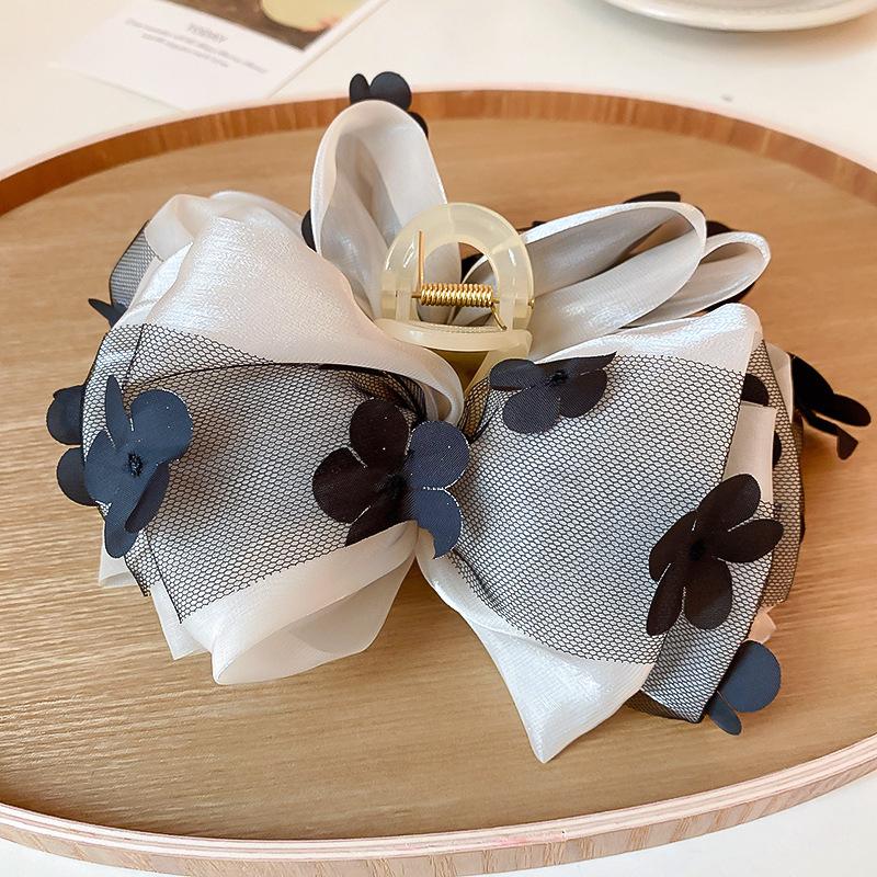 Big Large Satin Bow Ribbon Hair Clip Fashion Elegant Temperament Women Girls Ponytail Clip Ribbon Hair Clips Wedding Hair Accessories Gifts