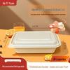 Biodegradable Corn Starch Rectangular Takeaway Lunch Box with Lid