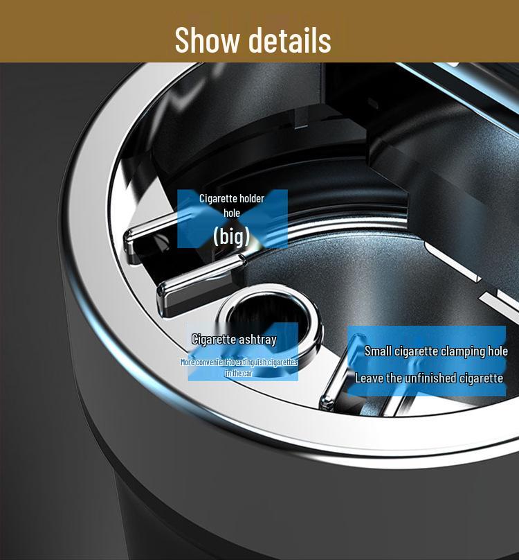 Car Ashtray with Light Caps for Roewe RX5, RX3, RX8, 2020 Models