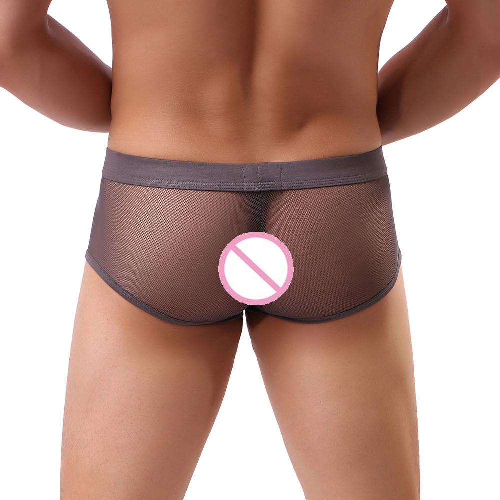 Men Sexy Underwear Letter Printed  Shorts Bulge Pouch Underpants