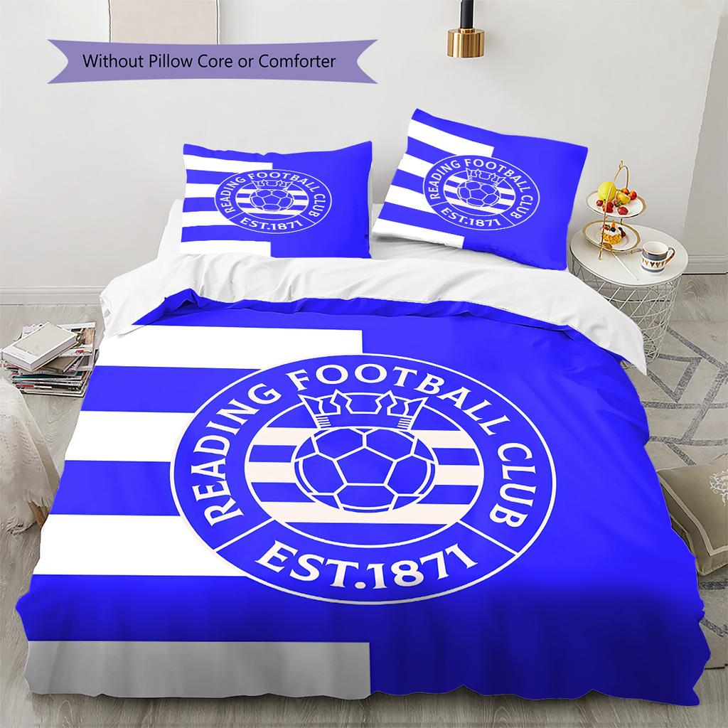 Reading FC Pattern Bedding Quilt Set  Home Decoration  Gift (1 * duvet cover + 2 * pillowcase  without core)