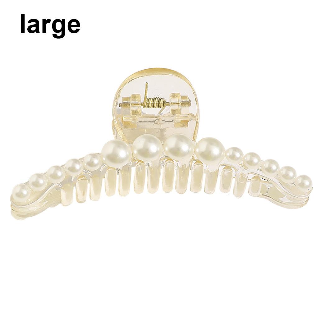 Champagner Große Perlen Acryl Haarspangen Groß Größe Make-up Haarstyling