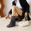 Botas de Cuero con Flecos Estilo Western para Mujer - Aumentan la Altura, Mate, Talla Grande, Moda.