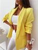 2021 Autumn European & American Solid Color Long-Sleeve Blazer for Women