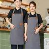 Waterproof Canvas Apron with Embroidered Logo for Catering, Coffee Shops, and Flower Shops