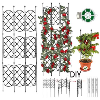 Garden Trellis for Climbing Plants Outdoor 46X135cm Plant Trellis Frame DIY Garden Decor Plant Support Screen For Flowers Vine