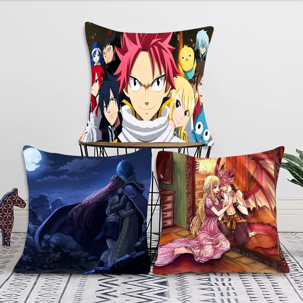 Anime F-Fairy Tail Pillow Case Square Pillow Bedroom Sofa Leisure Comfort Cushion Car Living Room Home Decoration