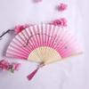 Vintage Bamboo Silk Women's Folding Fan - Portable Dance Gift