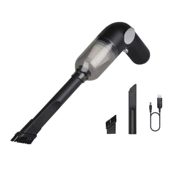 Car Vacuum Cleaner Low Cordless Rechargeable Portable Noise Strong 2 Nozzles Suction Safe