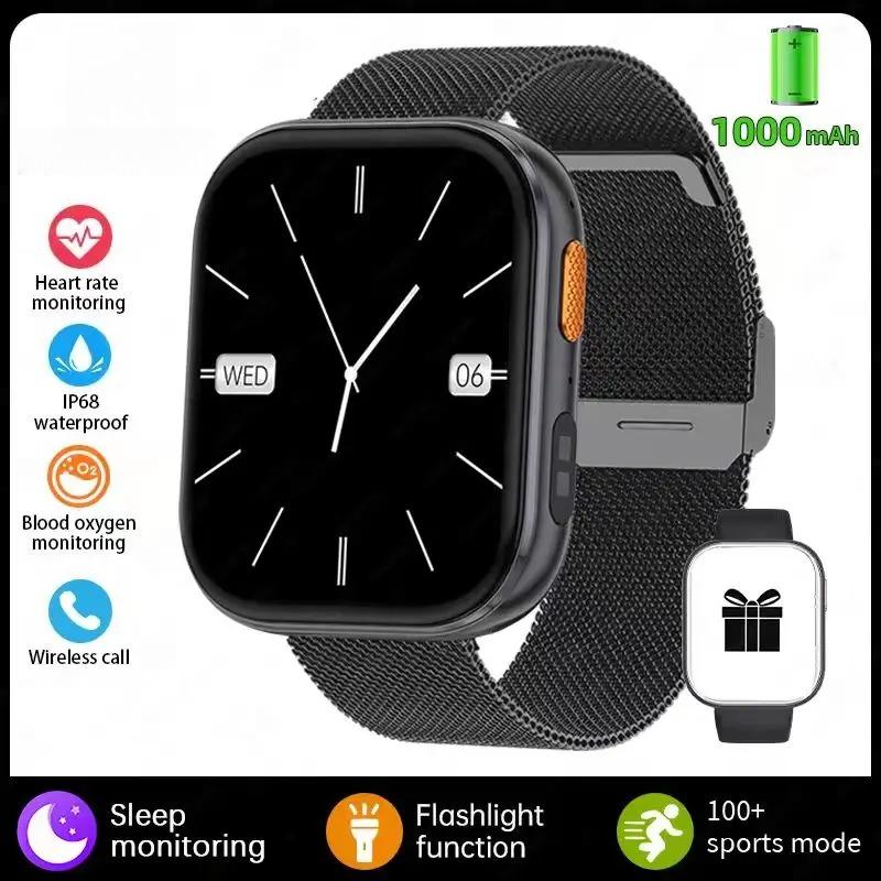 outdoor sports smartwatch,2.04 high-definition large screen,1000mAh large battery, ultra long battery life,holiday gift