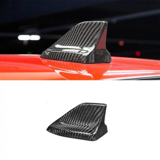 Real Carbon Fiber Car Shark Fin Antenna Cover Sticker for Ford Mustang 2024 2025