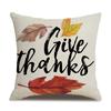 Thanksgiving Linen Pillowcase Autumn Pumpkin Print Pillow Cushion Cover