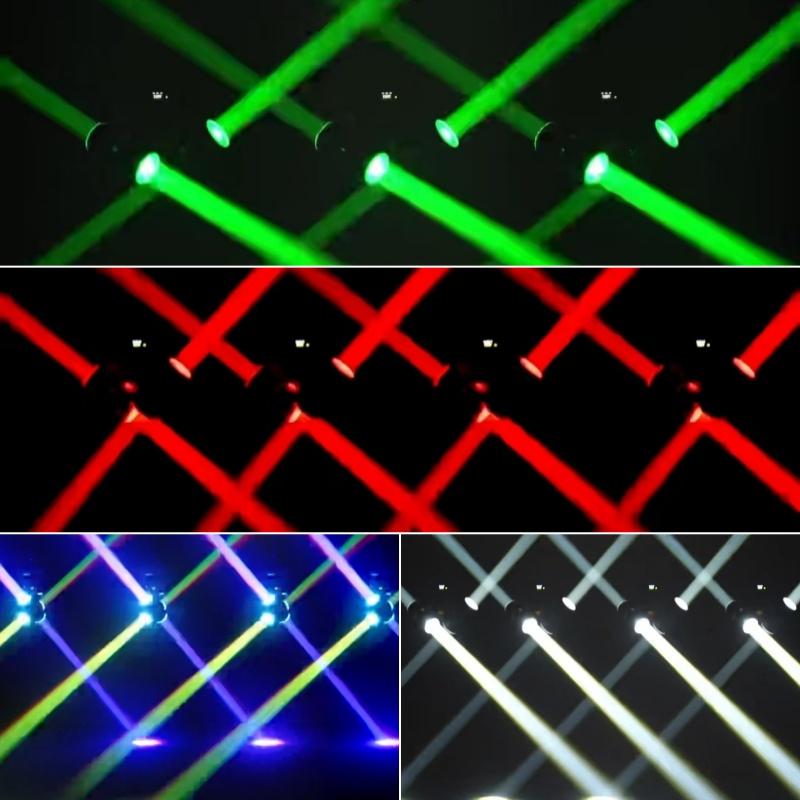 4x80W RGBW 4in1 Beam Stage Disco Light  LED 400W Double Arm Moving Head Light Professional Machine DMX512 DJ Bar Party Lights