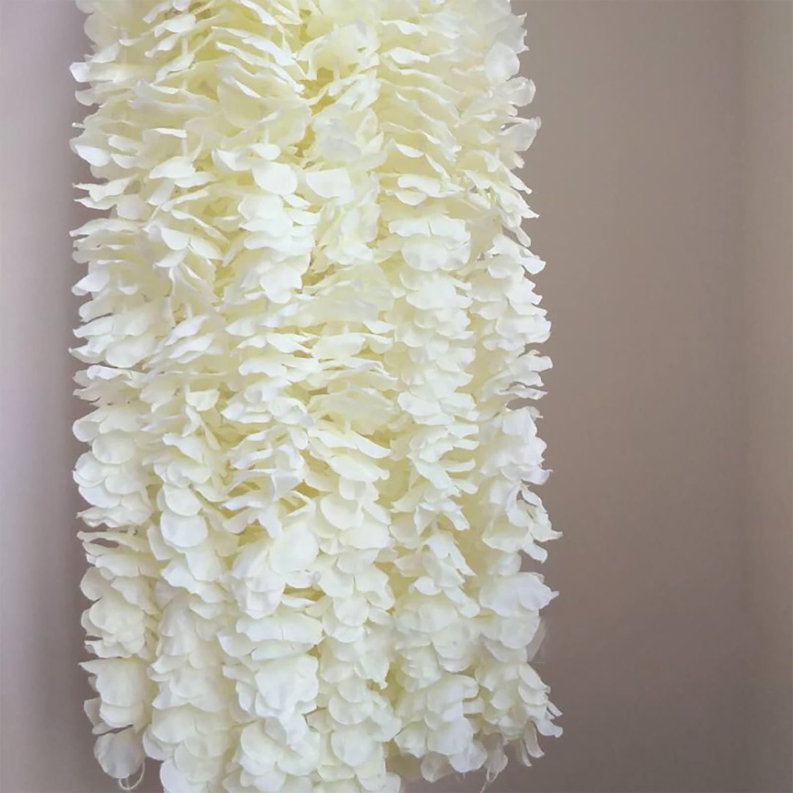 

От 10 до 20 шт. Искусственная глициния, цветочная лоза, подвесной садовый декор, свадебная арка, забор для уединения, растение молочно-белого цвета, лоза глицинии