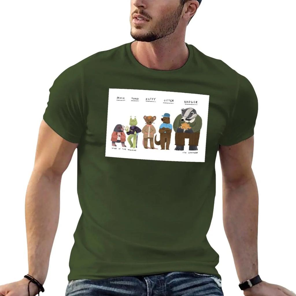 Wind in the Willows Characters T-Shirt hippie clothes T-shirt short oversized t shirt sports fan t-shirts t shirts