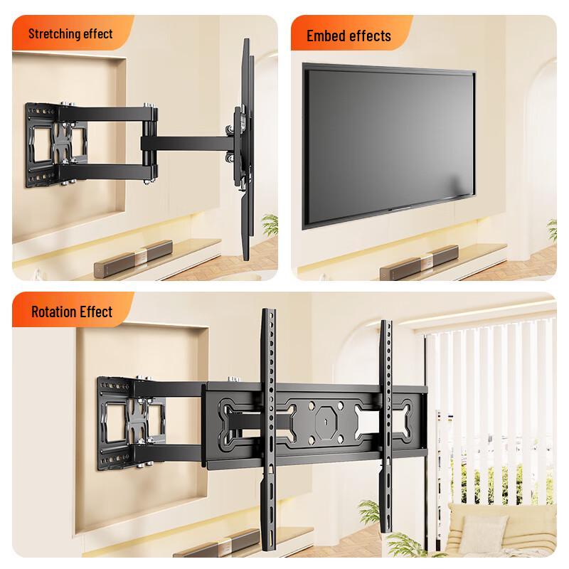 Beishi 32-75 Inch Rotatable Retractable TV Wall Mount