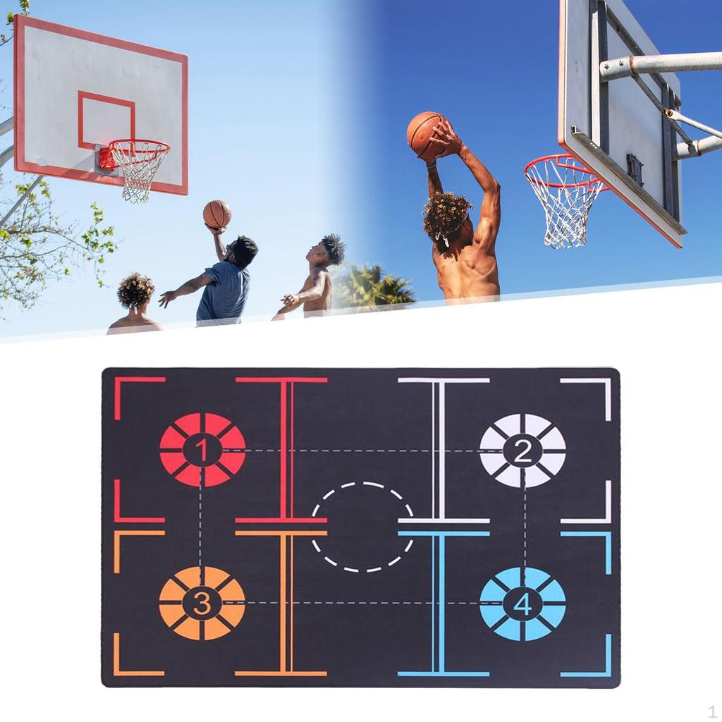 Tapis D'entraînement De Dribble Basketball - 76x106.7x0.2 Cm, Caoutchouc Antidérapant Et Silencieux - Pour Améliorer Les Compétences à Domicile