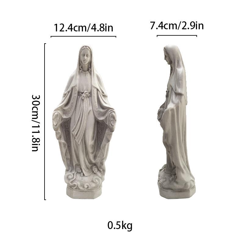 Resin Mexico Holy Mary Statue Our Lady of Guadalupe Figurine Catholic Virgin Sculpture Home Altar Decoration Religious Ornaments