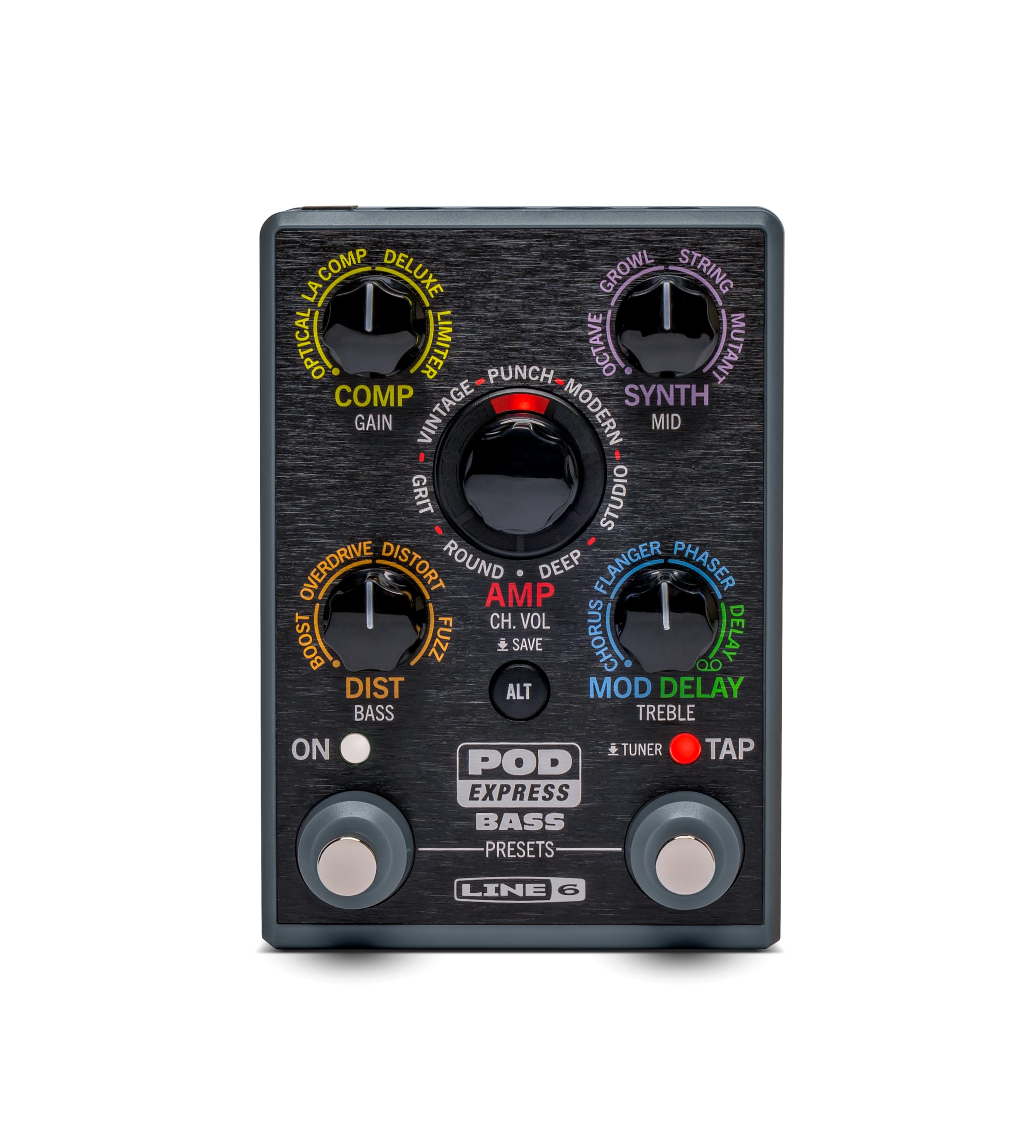 Line 6 POD Express Bass Amp Simulator Effects Processor Red