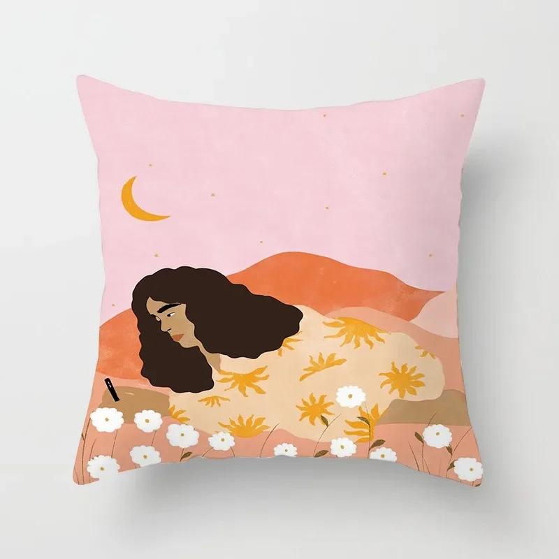 Office Sofa Cushion Cover Matisse Style Camera Record Player Printed Pillow Cover Luxury Home Decor Cushion Cover