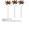 Rusty Flower Garden Stake Iron Flower Yard Art Stake Outdoor Flower Decoration for Backyard Lawn Planter Flower Bed